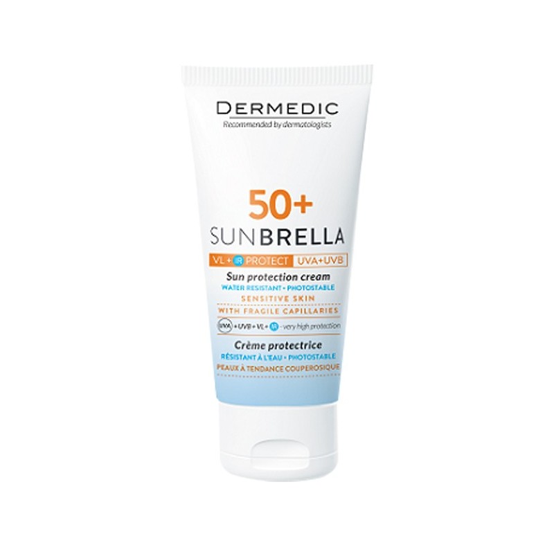 Dermedic Sunbrella Creme Spf50+ Peau Sensibles pour couperosique 50ml
