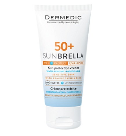 Dermedic Sunbrella Creme Spf50+ Peau Sensibles pour couperosique 50ml
