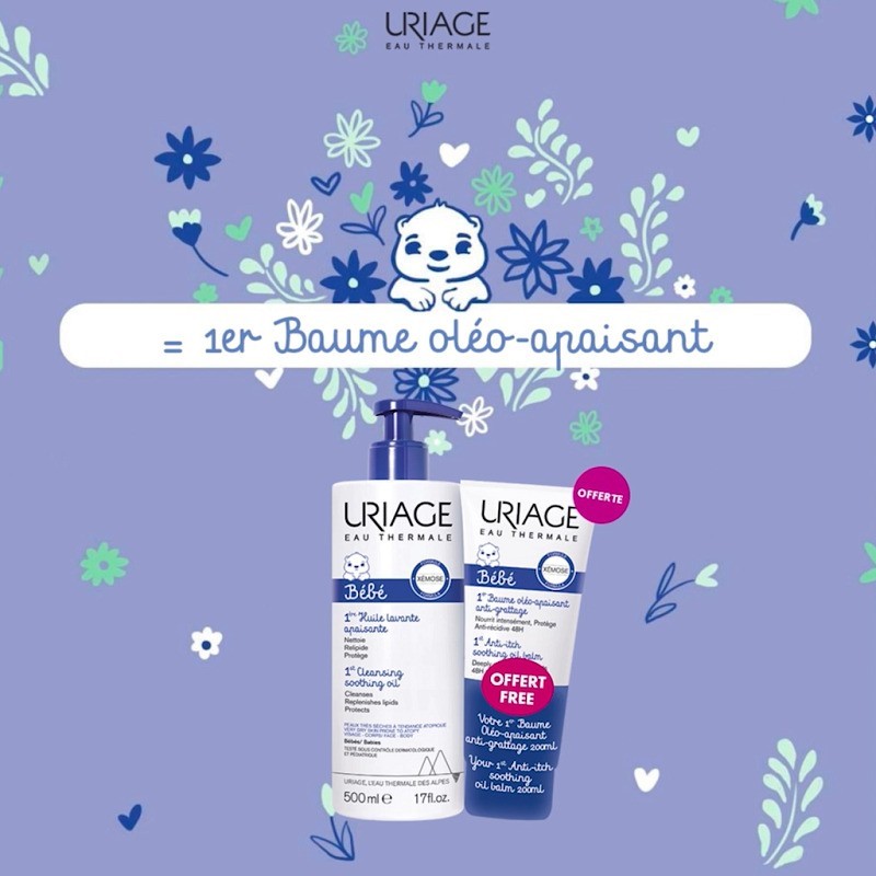 Uriage bébé 1er Huile Lavante Apaisante 500ml