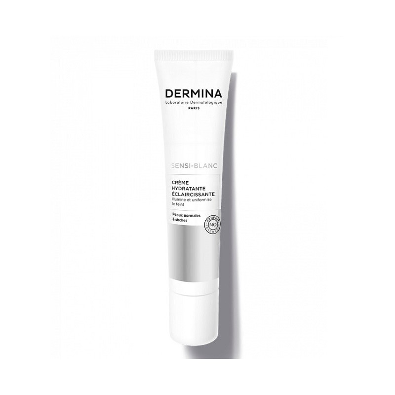 DERMINA SENSI-BLANC CREME HYDRATANTE ECLAIRCISSANTE PEAUX NORMALES A SECHES 40ML