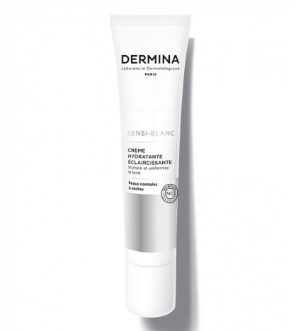 DERMINA SENSI-BLANC CREME HYDRATANTE ECLAIRCISSANTE PEAUX NORMALES A SECHES 40ML