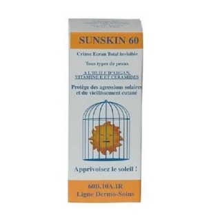 DERMO SOINS SUNSKIN 60 CRÈME SOLAIRE TUBE 50ML