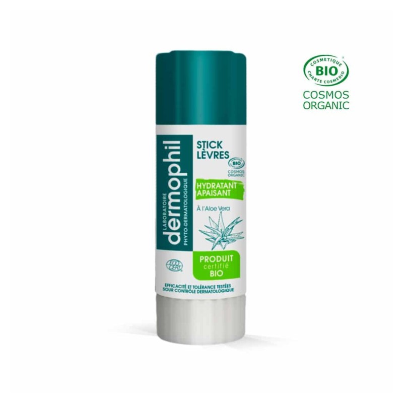 Dermophil Stick A Levres Bio Aloe Vera 4g Dermophil Stick A Levres Bio Aloe Vera 4g