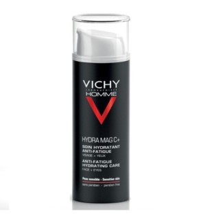 Vichy Homme Hydra Mag C+ Soin Hydratant Anti-Fatigue Visage et Yeux Sensibles | 50ml