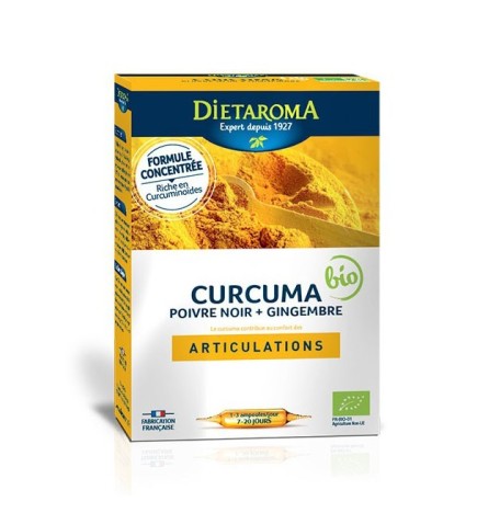 Dietaroma Curcuma +Gingembre 20 Ampoules*10ml