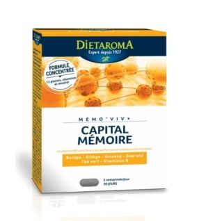 DIETAROMA MÉMO VIV CAPITAL CÉRÉBRAL MÉMOIRE 60 Comprimès