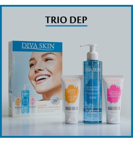 Diva Skin PACK Creme Anti Taches 50ml+ Gel Nettoyant 200ml + Ecran Invisible