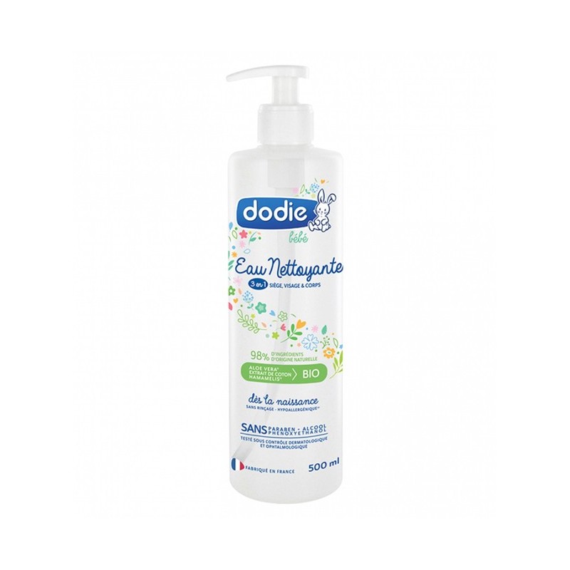 Dodie – Eau nettoyante 3 en 1 flacon Pompe – 500 ml