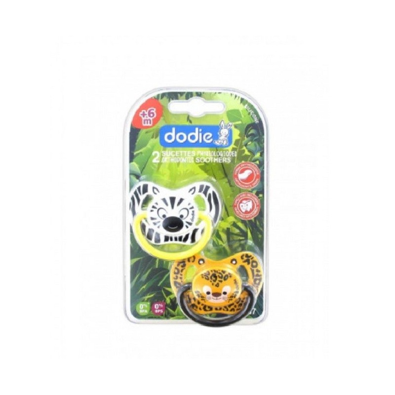 DODIE 2 SUCETTES PHYSIOLOGIQUES JUNGLE 6M+ N P67