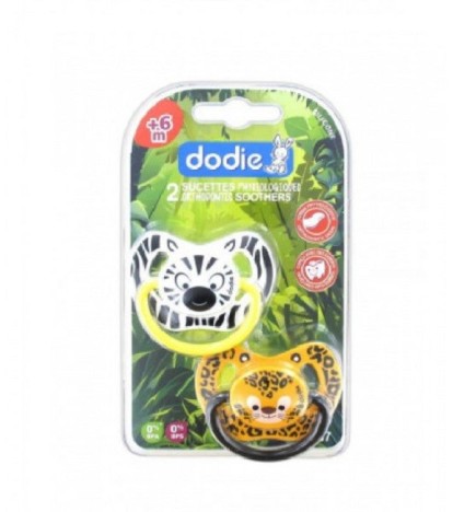 DODIE 2 SUCETTES PHYSIOLOGIQUES JUNGLE 6M+ N P67