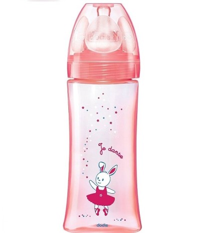 Dodie Biberon Multi Perfore Tetine Debit 2 Rose 0-6mois 270ml