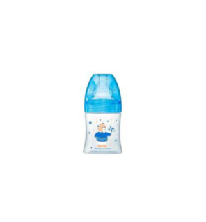 Dodie Biberon Sensation+ Tet Plate Bleu Ourson 0-6m 150ml