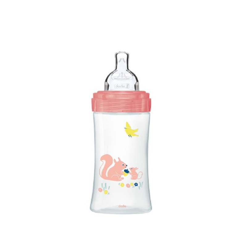 Dodie Biberon senstation+ Tétine plate 270ml 0-6m jardin