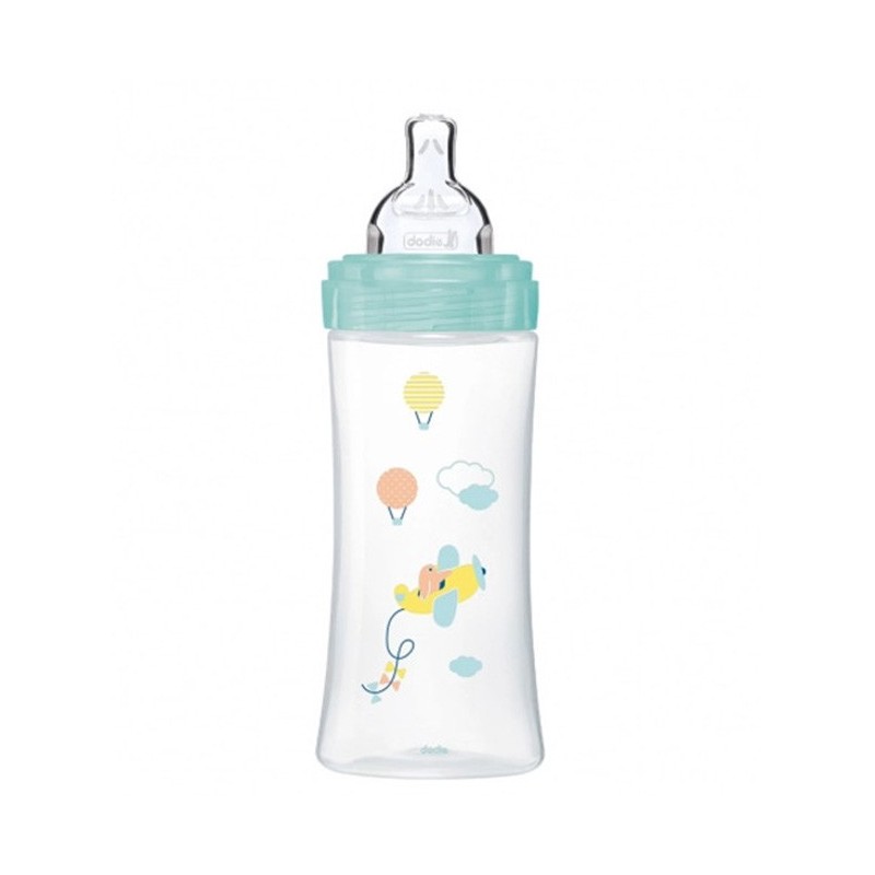 Dodie Biberon senstation+ Tétine plate 330ml +6m Air