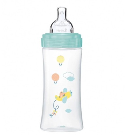 Dodie Biberon senstation+ Tétine plate 330ml +6m Air