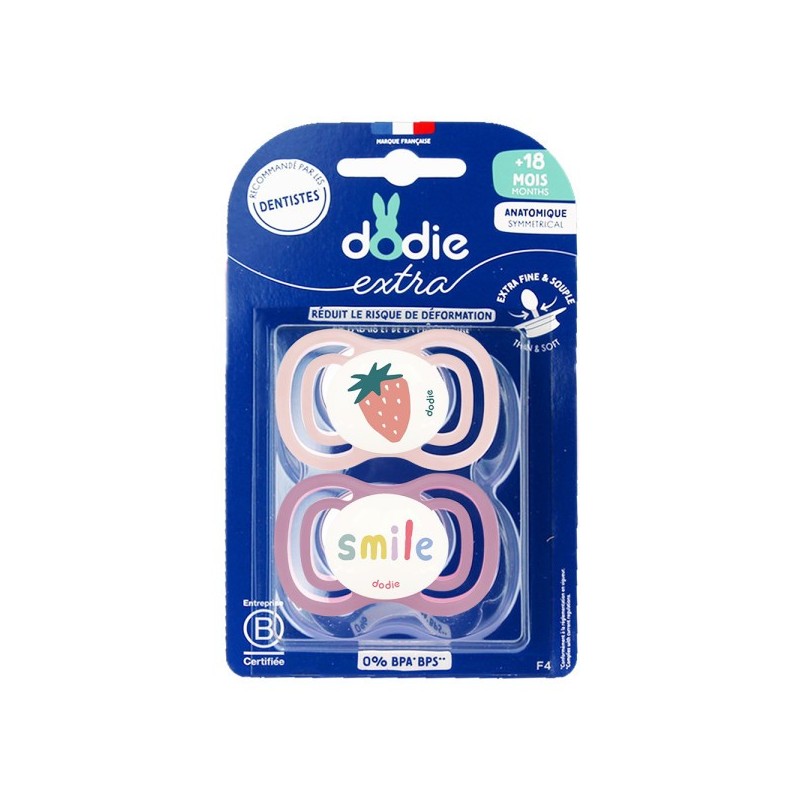 Dodie Sucette +18mois Duo Extra Fine Rose F4