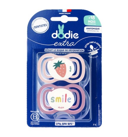 Dodie Sucette +18mois Duo Extra Fine Rose F4