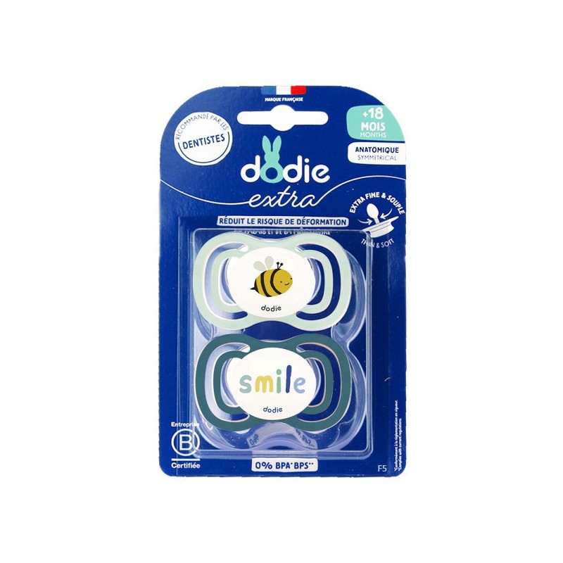Dodie Sucette +18mois Duo Extra Fine Vert F6