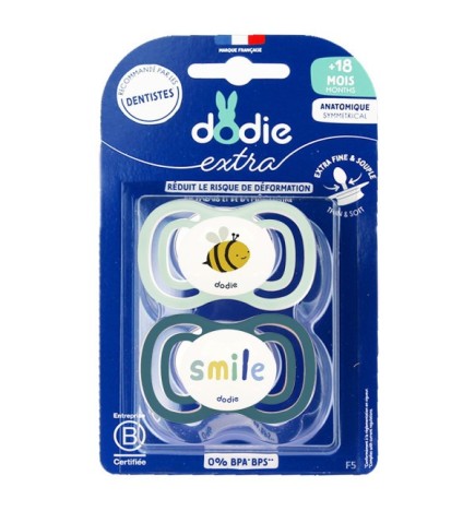 Dodie Sucette +18mois Duo Extra Fine Vert F6