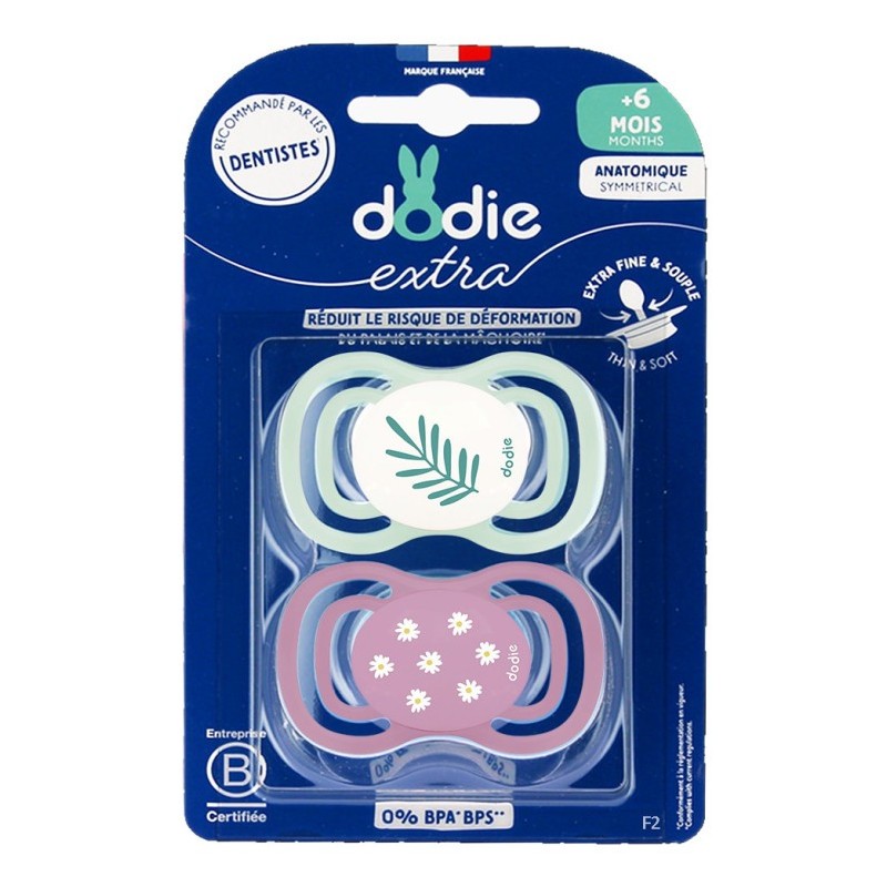Dodie Sucette +6mois Duo Extra Fine Rose F2 2365