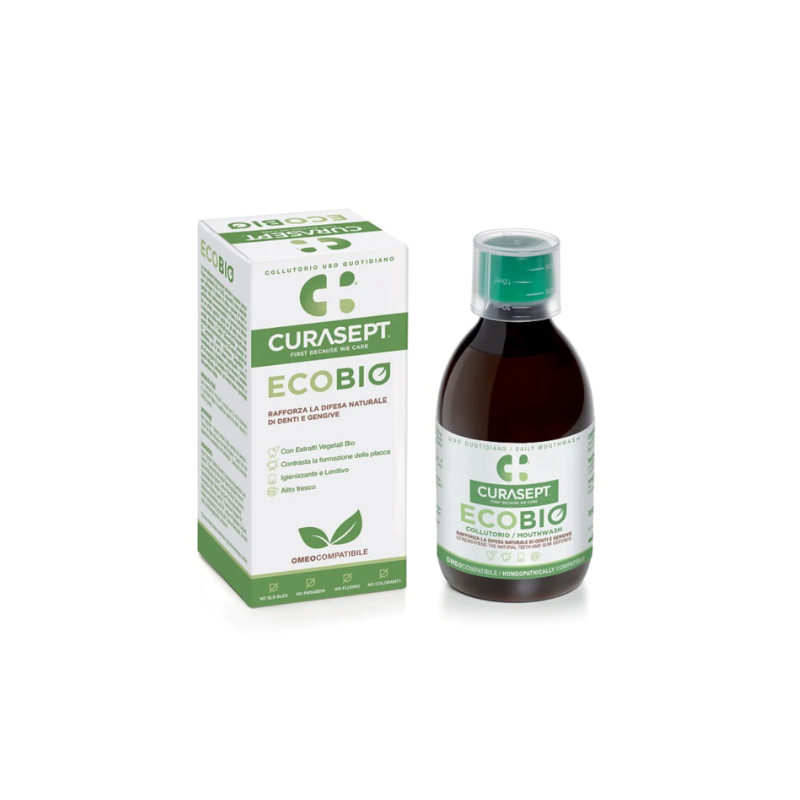 Curasept Bain de Bouche Naturel aux huiles essentielles EcoBio 300mL Curasept Bain de Bouche Naturel aux huiles essentielles EcoBio 300mL