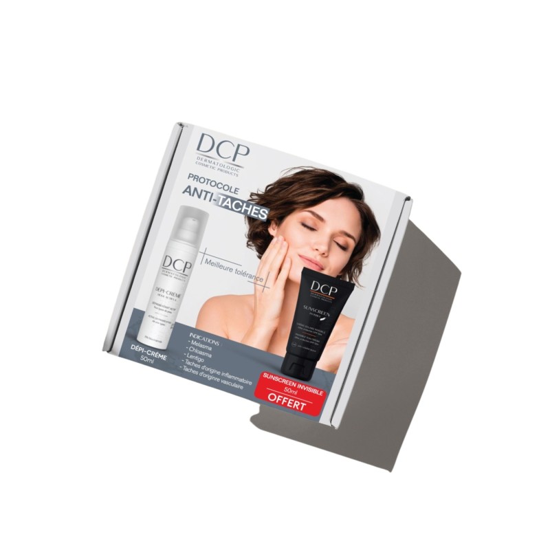 DCP Depi Crème Hexa Actifs 6 Dépigmente Actif 50ml  égal  DCP Sunscreen Spf50+ 50ml Offert