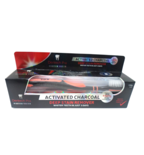 Dentech Pro Activated Charcoal Brosse A Dents & Dentifrice 150g