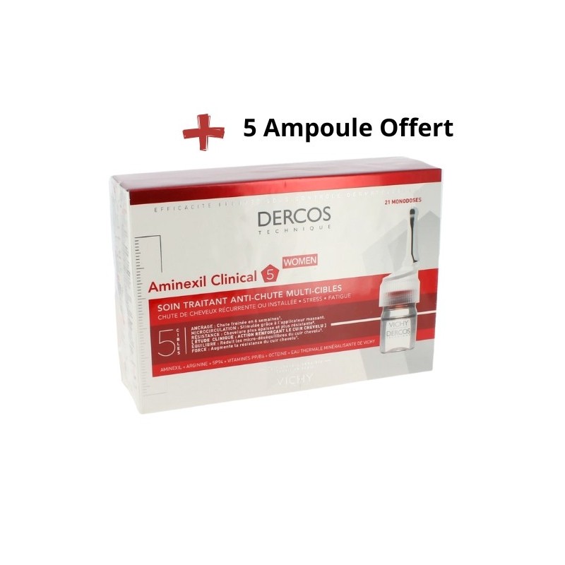 Dercos Aminexil Clinical Femme 21 Amp+5 Ampoule Offert