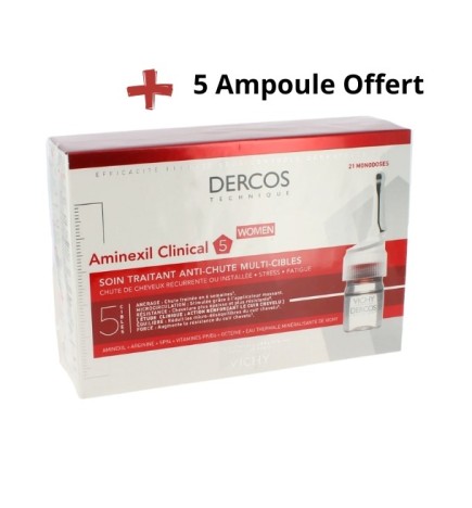 Dercos Aminexil Clinical Femme 21 Amp+5 Ampoule Offert