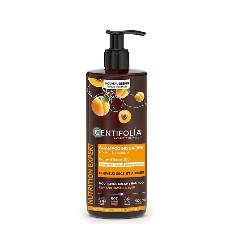 CENTIFOLIA SHAMPOING CRÈME NUTRITION Cheveux Secs et Abimes 500ml