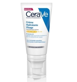 Cerave Crème Hydratante Visage SPF30 52ml Peaux Normales à Sèches