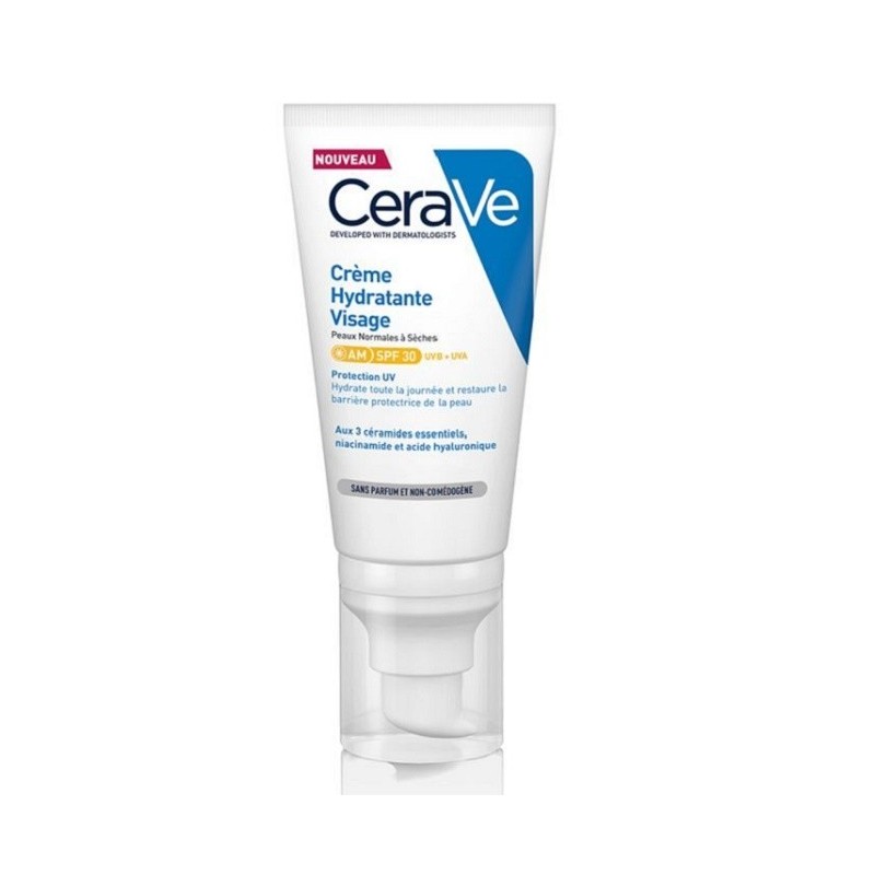 Cerave Crème Hydratante Visage SPF30 52ml Peaux Normales à Sèches