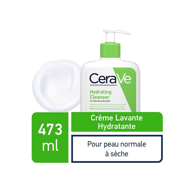 CeraVe Crème Lavante Hydratante Peau Normale à Sèche | 473ml