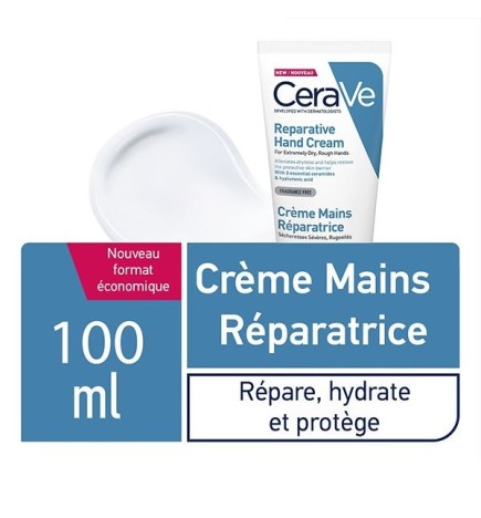 CeraVe Crème Réparatrice Mains Sèches et Abîmées | 100ml