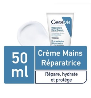 CeraVe Crème Réparatrice Mains Sèches et Abîmées | 50ml