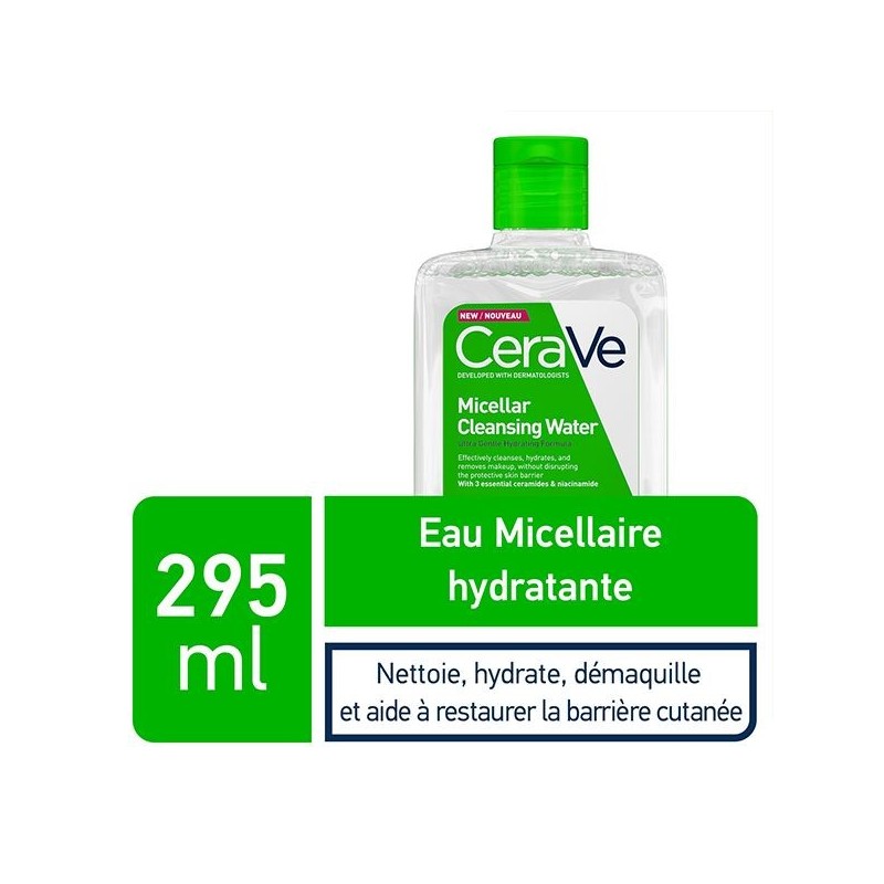 CeraVe Eau Micellaire Démaquillante Hydratante Peau Normale à Sèche | 295ml CeraVe Eau Micellaire Démaquillante Hydratante Peau Normale à Sèche | 295ml