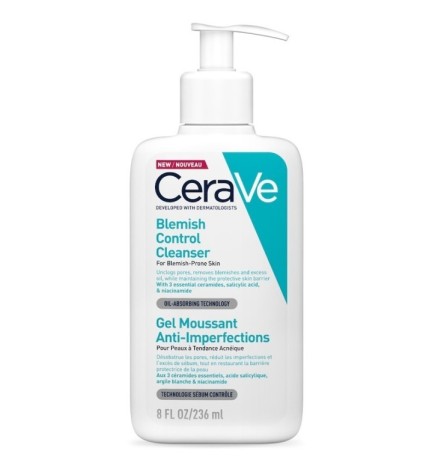 CeraVe Gel Moussant Anti-Imperfections | Peau Grasse à Tendance Acnéique | 236ml