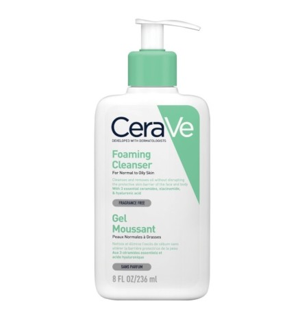 CeraVe Gel Moussant Nettoyant Peau Normale à Grasse | 236ml
