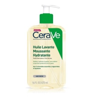 CeraVe Huile Lavante Moussante Hydratante Peau Très Sèche à Atopique | 473ml