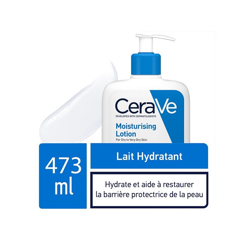 CeraVe Lait Hydratant Léger Peau Sèche à Très Sèche | 236ml