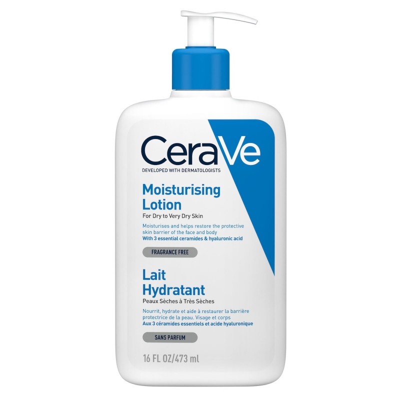 CeraVe Lait Hydratant Léger Peau Sèche à Très Sèche | 473ml