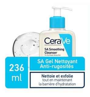 CeraVe SA Gel Nettoyant Anti-Rugosités Peau Sèche et Rugueuse | 236ml