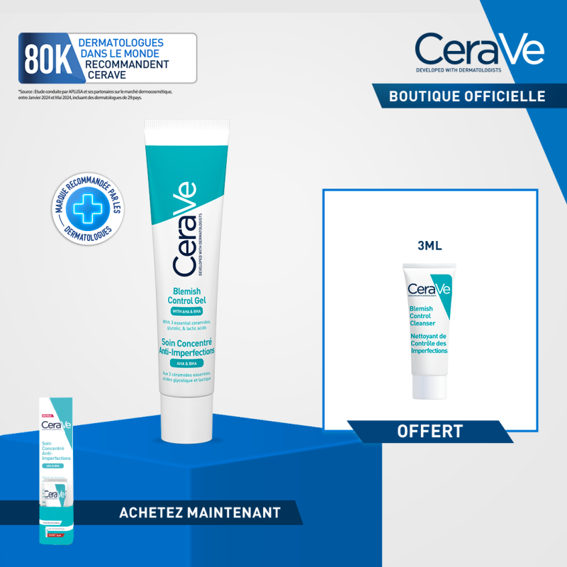 CeraVe Soin Concentré Anti-Imperfections |Peau Grasse à Tendance Acnéique | 40ml  égal  Miniature Offerte