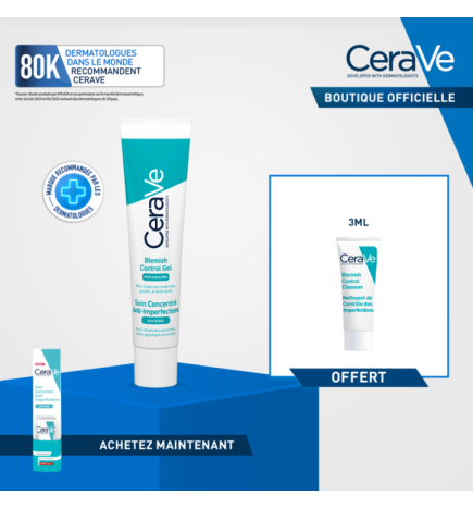 CeraVe Soin Concentré Anti-Imperfections |Peau Grasse à Tendance Acnéique | 40ml  égal  Miniature Offerte