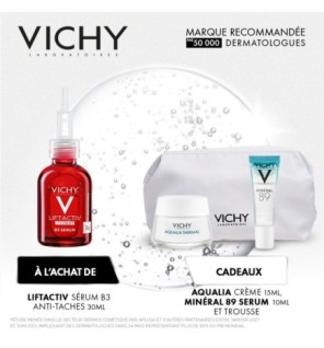 VICHY LIFTACTIV SPECIALIST SERUM ANTI-TACHE B3 | Tous types de peaux | 30ml  égal  Aqualia Thermal 15ml + Mineral 89 10ml et tro