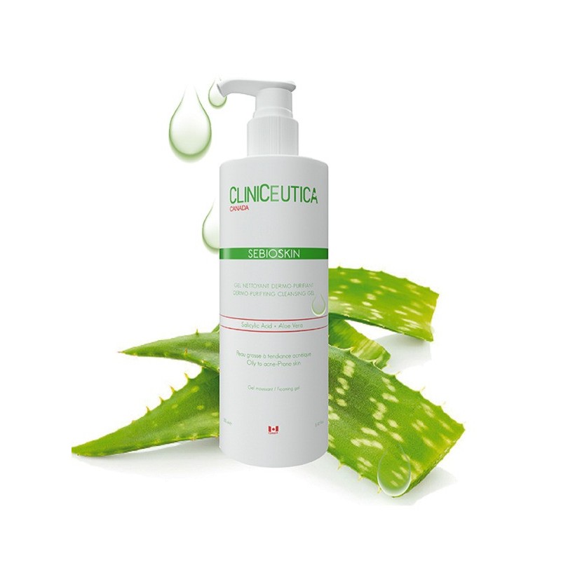 CLINICEUTICA SEBIOSKIN GEL NETTOYANT DERMO-PURIFIANT 250ML