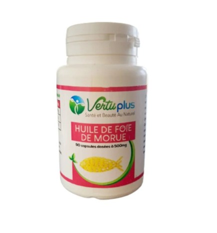 Vertu Plus Huile de foie de morue 500mg 90 capsules
