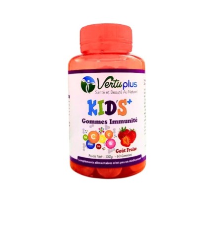 Vertu Plus Kids+ Immunites Gout Fraise 60 Gommes